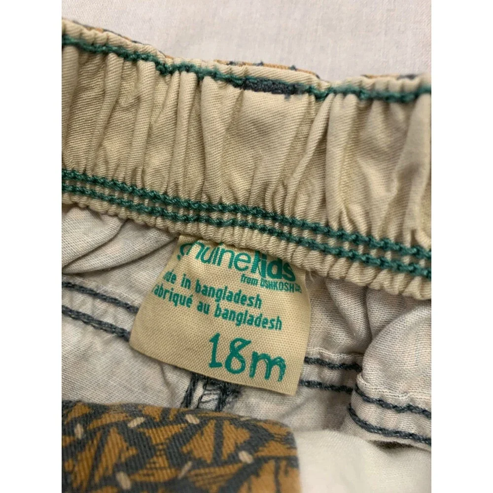 GENUINE KIDS OSHKOSH BOYS COTTON CARGO SHORTS SIZE 18 MONTHS